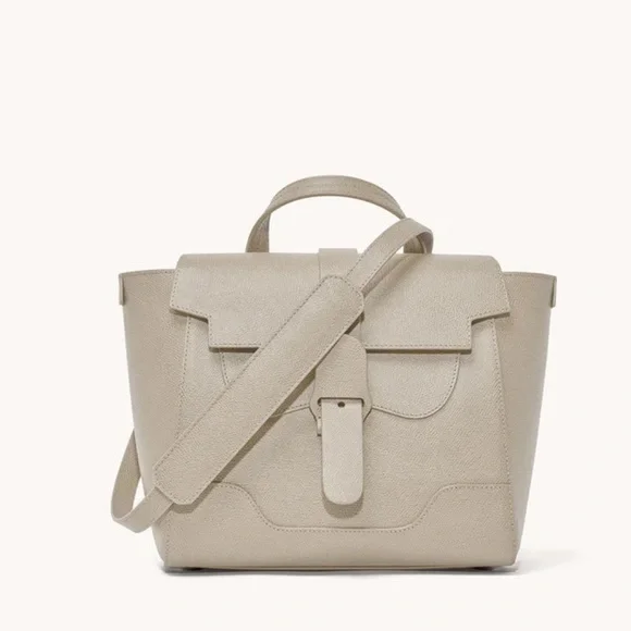 NWT Senreve Midi Maestra in Pebbled Sand Silver - Picture 1 of 8